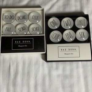 Lot of Rae Dunn magnet sets, NEW in boxes.